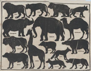 Blatt 5 von Figuren für chinesische Schattenspiele, ca. 1850-70