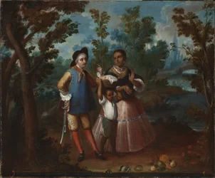 X. Von Spanier und Rückkehr, Halten Sie sich in der Luft (X. De español y torna atrás, tente en el aire), ca. 1760