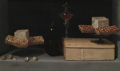 Stillleben mit Süßigkeiten, 1622