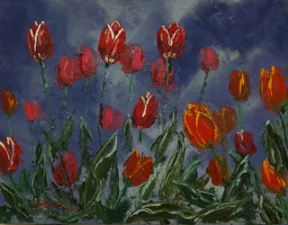Dramatische Frühlings-Tulpen