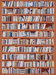 Eklektische Buchrücken