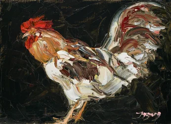 Lebendiger Impasto-Hahn