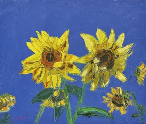 Lebendige gelbe Sonnenblumen