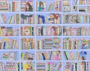 Verspieltes Bücherregal