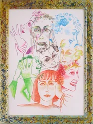 Edith Piaf II (Portrait/Collage)