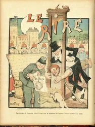 Illustration von Abel Faivre (1867-1945) für das Titelblatt von Le Rire