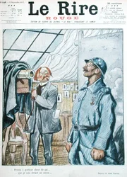 Der französische Soldat mit dem Fotografen, Karikatur vom Titelblatt von 