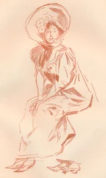 Zeichnung in Rötel, ca. 1900 1903-1904