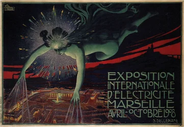 Plakat für die Internationale Elektrizitätsausstellung 1908