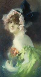 Frau mit Handschuhen; Femme aux Gants