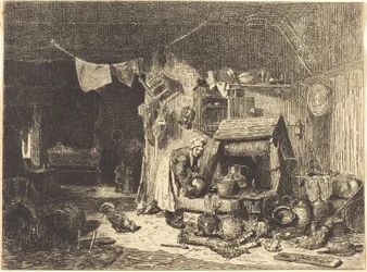 Innenraum eines Bauernhauses