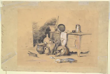 Landschaft (recto); Stillleben (verso)