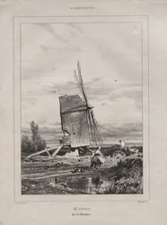 Mühle in der Sologne, Frankreich, 1835