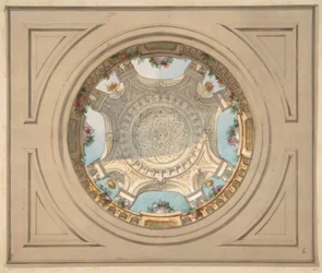 Entwurf für eine Decke mit Trompe-l