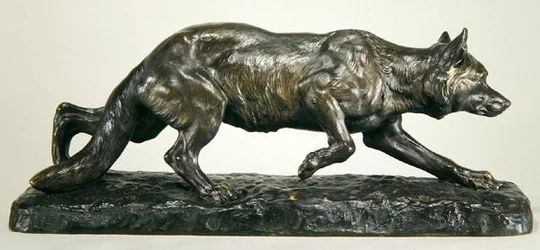 Kauernder Wolf