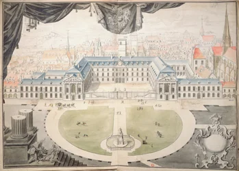 Projekt zur Restaurierung des Palastes der Herzöge von Burgund in Dijon, 1698