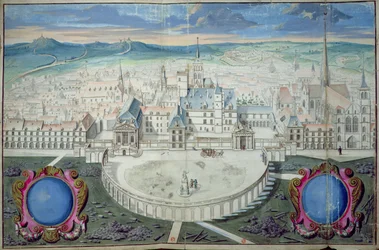 Der Palast der Herzöge von Burgund in Dijon vor der Restaurierung durch Mansart, 1698