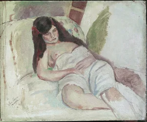 Liegende Frau (mit der Inschrift Vive Elvire)