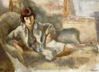 Frau auf einer Couch; La Dame au Canape, ca. 1927