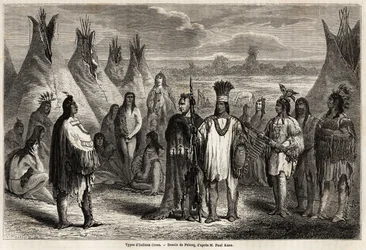 Typen der Cree-Indianer aus Kanada