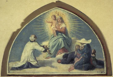 Die Jungfrau präsentiert das Jesuskind dem heiligen Vinzenz von Paul