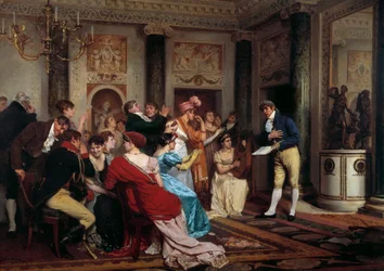 Romantik ist in Mode. Ein Stück Theater in einem Pariser Salon lesen