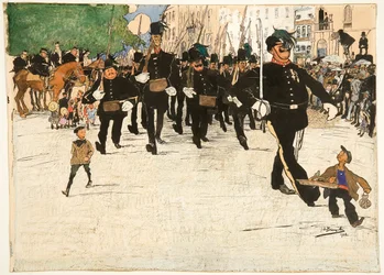 Die Parade der Vigilantenpatrouille in Gent