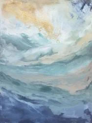 Ozeanwellen und Himmel hervorrufend