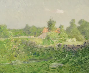 Landschaft und Bauernhof, ca. 1895