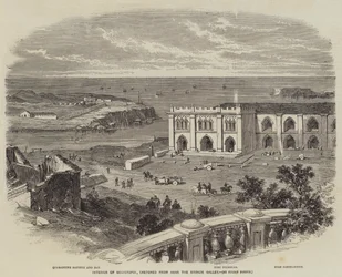 Innenansicht von Sewastopol, skizziert in der Nähe der Bronze-Galeere