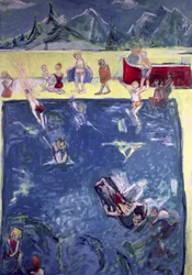 Schwimmer in Wengen