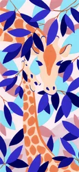 Mutter und Baby-Giraffen