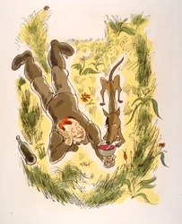 Humorvolle Weinillustration 1946