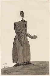 Bauer mit einem Stab, 1941