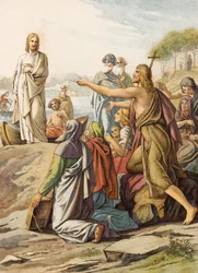 Johannes der Täufer verkündet Christus