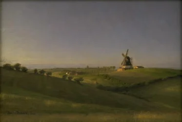 Landschaft bei Kolding, Jütland, bei Sonnenuntergang