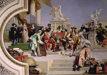 Patronage der Künste durch das Haus Habsburg: rechter Teil eines Deckenbildes, 1891