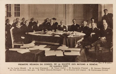 Album „Jack Bosio - Kriegskampagne 1917-1920“: Sitzung des Rates des Völkerbundes in Genf