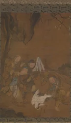 Tanzende Unsterbliche und Kranich