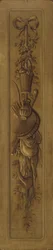 Grisaille mit einer Trophäe, die an einer Schleife hängt