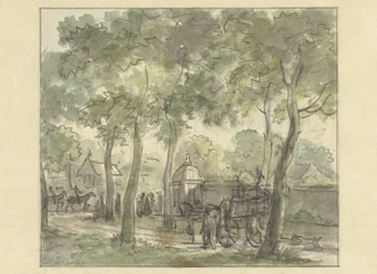 Landweg entlang einer Mauer mit Kuppel