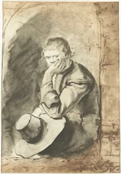 Sitzender Mann