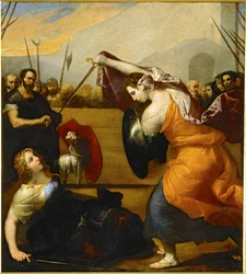 Das Duell von Isabella de Carazzi und Diambra de Pottinella