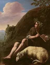Pastorale, Hirte und Schafe (nach der Restaurierung)