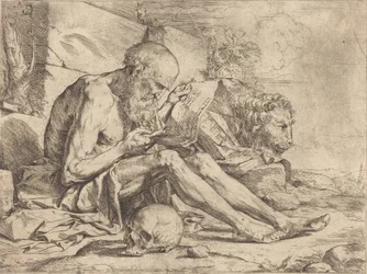 Der heilige Hieronymus beim Lesen