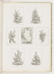 Ornamententwurf mit Krebs-Motiv, Tafel 14 in Livre des Légumes (Serie von Gemüseornamenten)