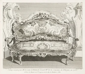 Sofa ausgeführt für Herrn Graf Bielinski, Großmarschall der Krone von Polen, 1735; Sofa ausgeführt für Graf Bielinski 1735, 4. Platte