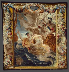 Caesar stürzt sich ins Meer aus Die Geschichte von Caesar und Cleopatra