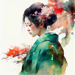 Herbst Kimono Porträt