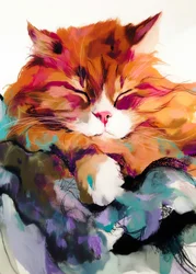 Gemütliches Katzenschläfchen